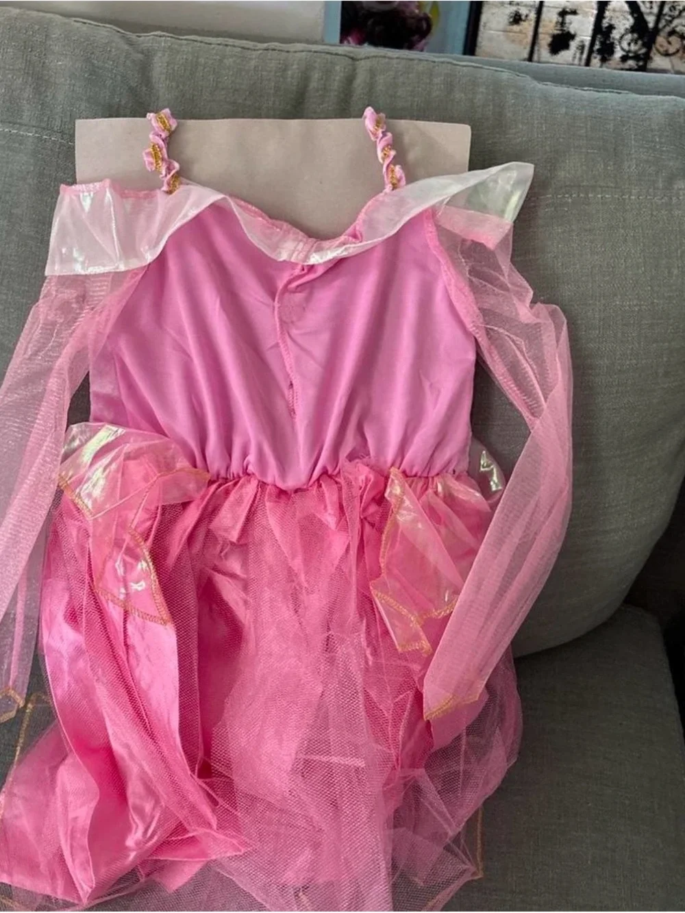 Disney Princess Aurora Pink and Gold Girls' Dress Costume